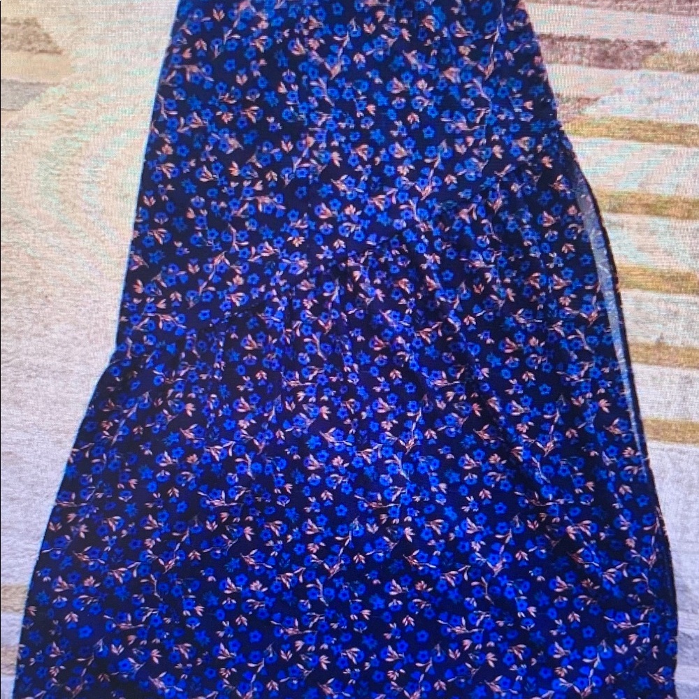 Floral Blue Maxi Skirt